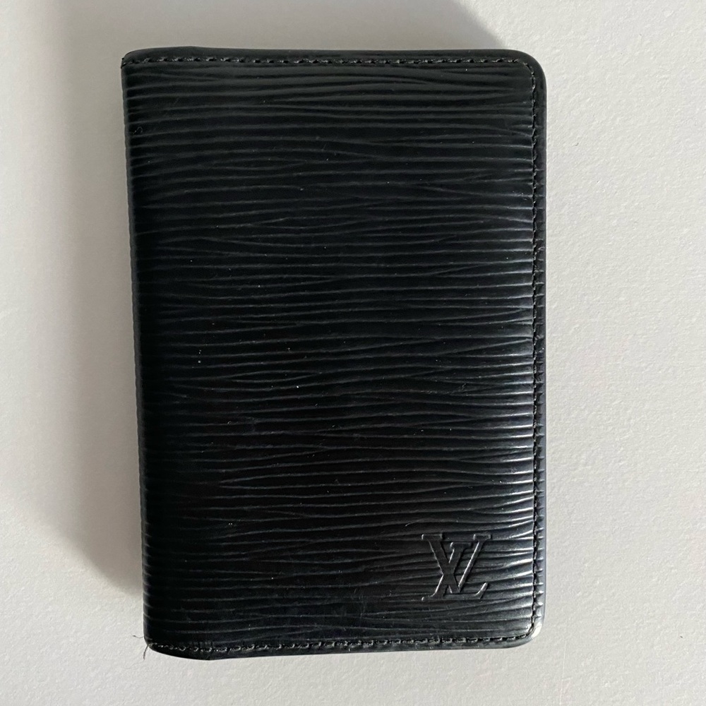 Louis Vuitton Black Epi Card Case Wallet Holder 871817